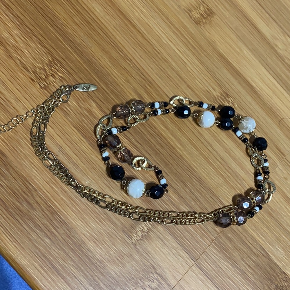 New York & Company Long Beaded Necklace